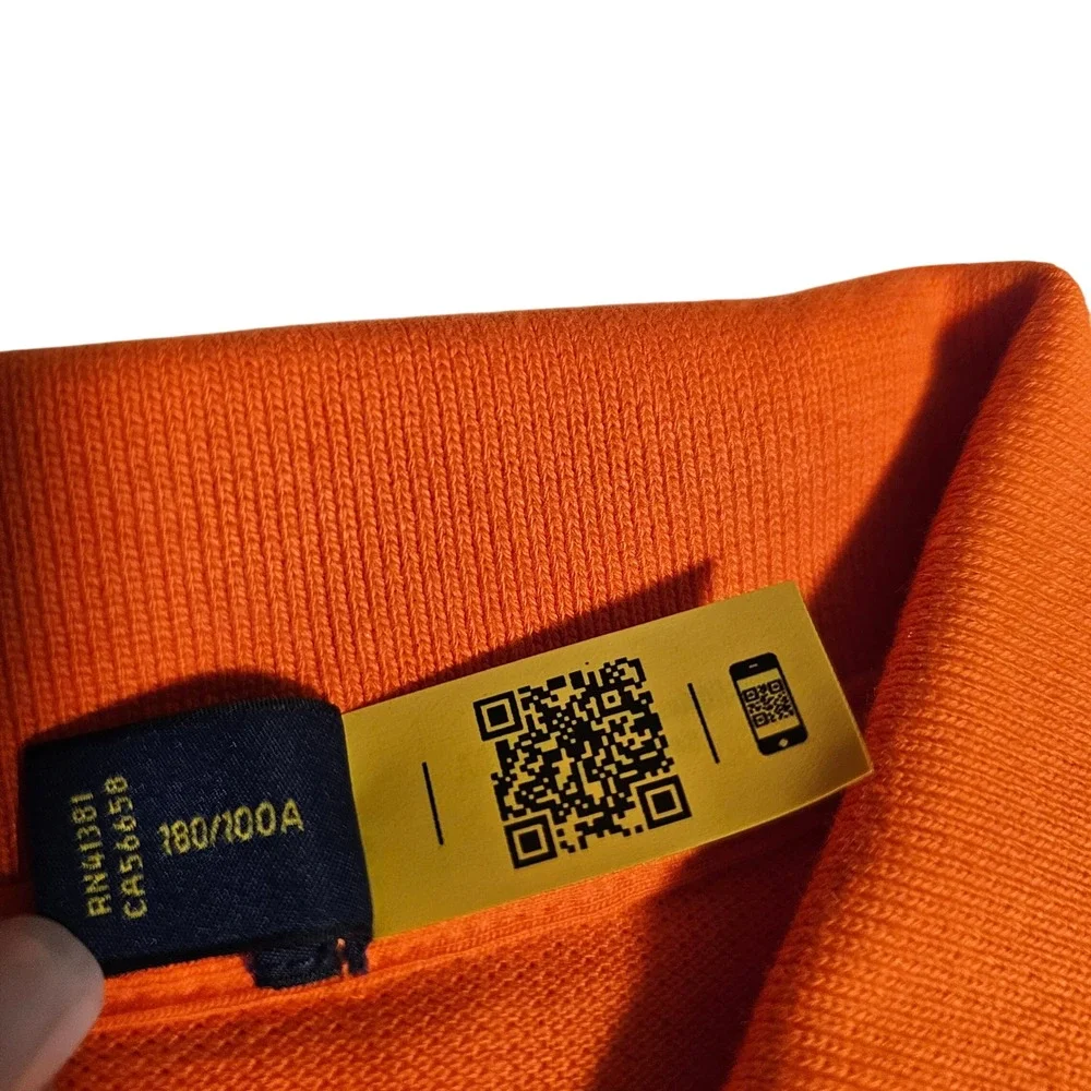 Polo Ralph Lauren Mens Classic Fit Mesh Pique Polo Shirt Orange Large L New